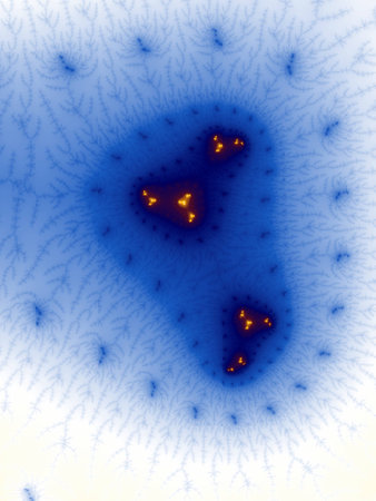 Abstraction fractal background in blue colors for designの写真素材