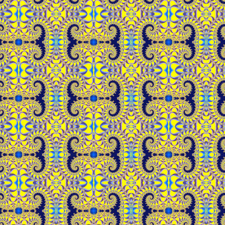 Seamless fractal pattern with spiralsの写真素材