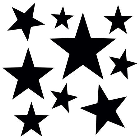 Background with a black five-pointed starsの写真素材