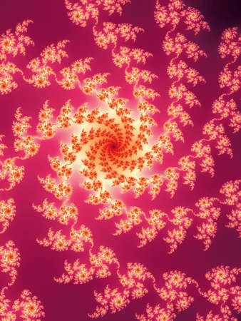 Pink fractal spiralの写真素材