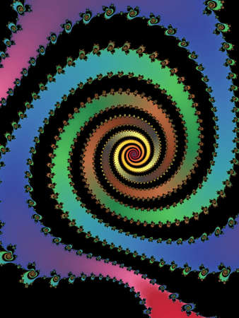 Abstraction fractal spiralの写真素材