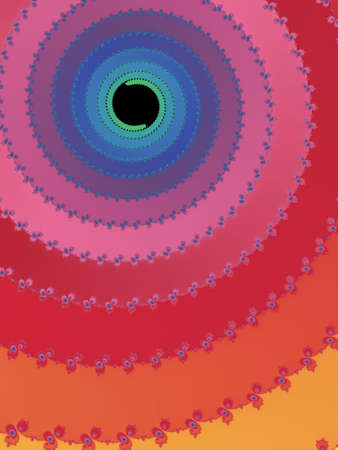 Pink fractal spiralの写真素材