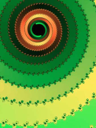 Green fractal spiralの写真素材