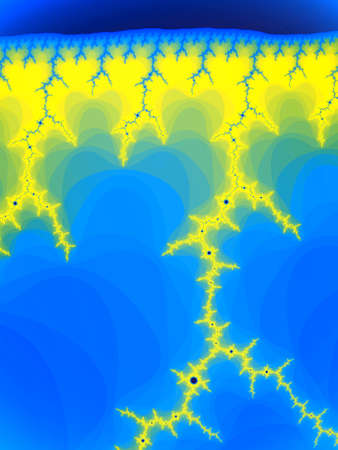 Fractal lightning in bright colorsの写真素材