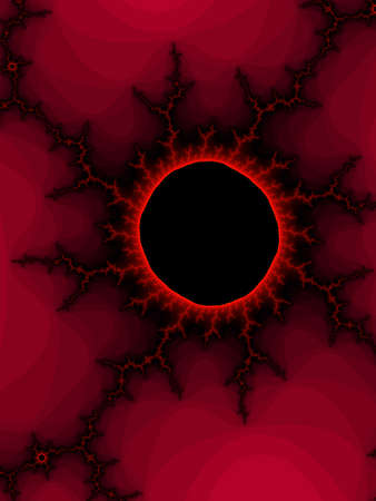 Fractal with a black holeの写真素材