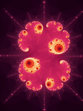 Pink fractal spiralsの写真素材
