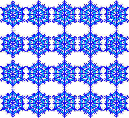 Seamless pattern with a six-pointed snowflakesの写真素材