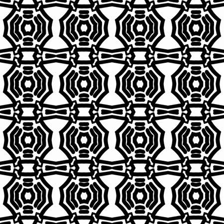 Seamless decorative pattern in a black - white colorsの写真素材