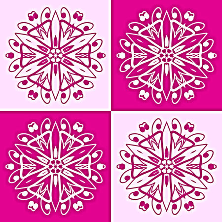 Pattern with a flowers in a pink colorsの写真素材