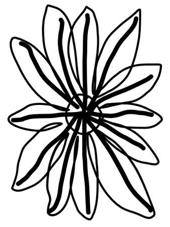 Decorative flower for coloringの写真素材
