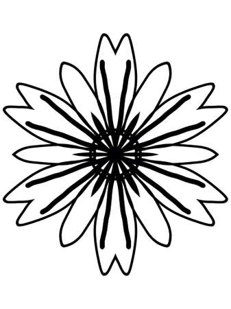 Decorative flower - mandala for coloringの写真素材