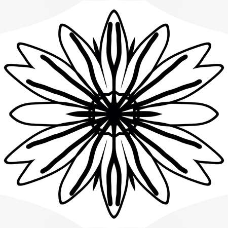 Decorative flower - mandala for coloringの写真素材