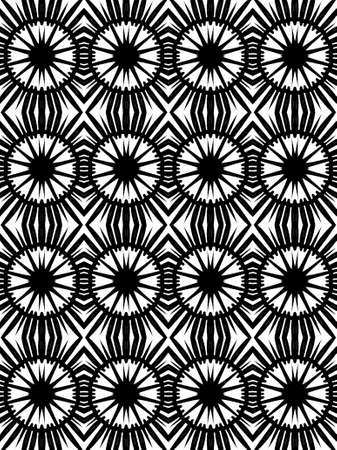 Seamless decorative pattern in a black - white colorsの写真素材