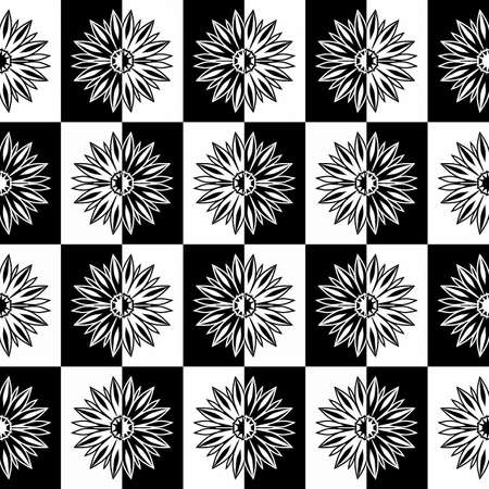 Seamless decorative pattern with a flowersの写真素材