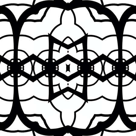 Abstract decorative pattern in a black and white colorsの写真素材