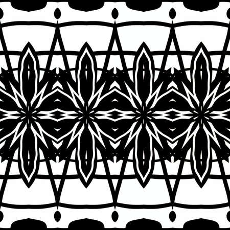 Decorative pattern in a black - white colorsの写真素材