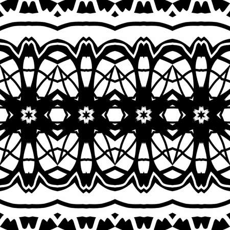 Decorative abstraction pattern in a black - white colorsの写真素材