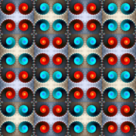 Seamless fractal pattern with spiralsの写真素材
