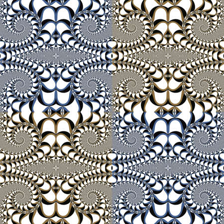 Seamless fractal pattern with a spiralsの写真素材