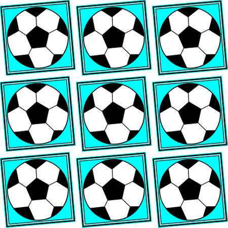 Seamless pattern with a soccer ball in a bright colors.の写真素材