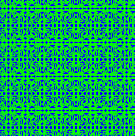 Seamless decorative pattern with spirals in a green colorsの写真素材