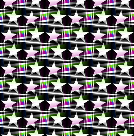Seamless decorative pattern with a five-pointed stars in atranslucent colorsの写真素材