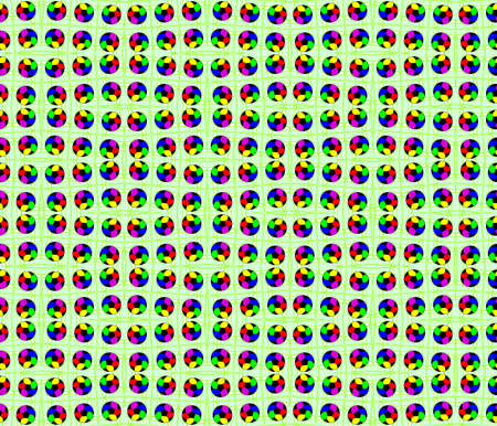 Seamless pattern with a soccer ball in a bright rainbow colors.の写真素材