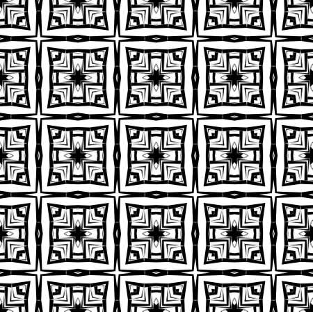 Seamless decorative pattern in a black - white colorsの写真素材
