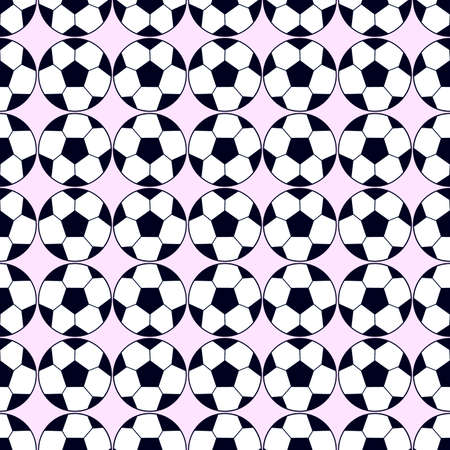 Seamless pattern with a soccer ball in a delicate colors.の写真素材