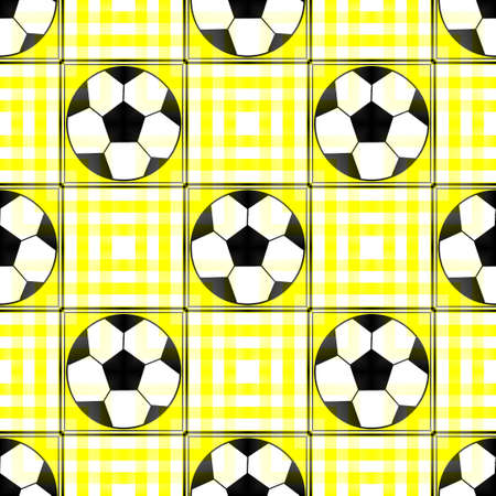 Seamless pattern with a soccer ball in a bright translucent colors.の写真素材