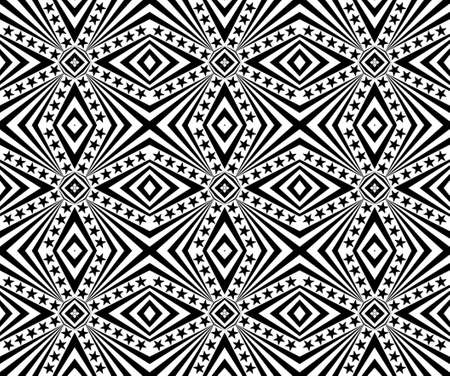 Seamless geometric pattern with a starsの写真素材