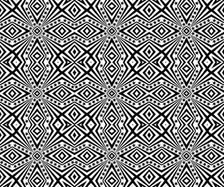Decorative seamless pattern in a black and white colorsの写真素材
