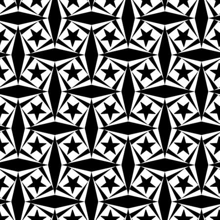Seamless geometric pattern with a starsの写真素材
