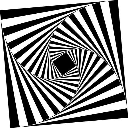 Decorative spiral with optical illusion in the Op Art styleの写真素材