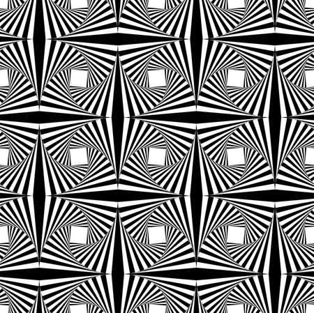 Seamless geometric pattern with optical illusionの写真素材