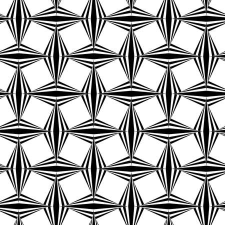 Seamless geometric pattern in a black-and-white colorの写真素材