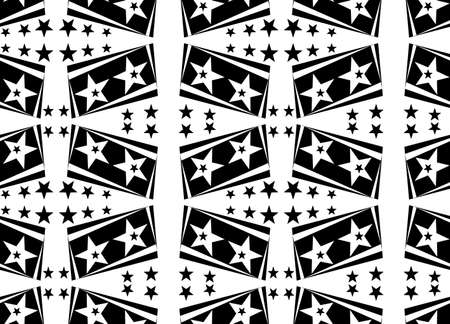 Seamless geometric pattern with a starsの写真素材