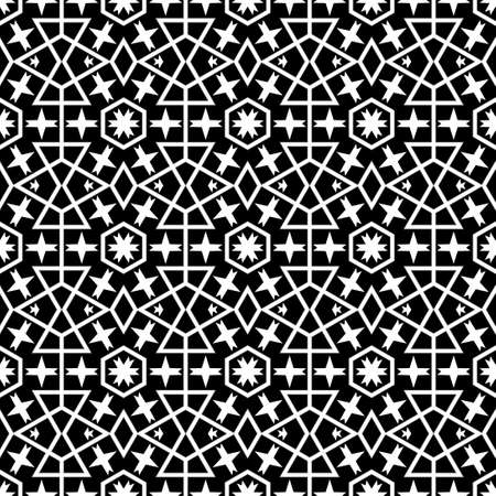 Seamless decorative pattern in a black and white colorsの写真素材