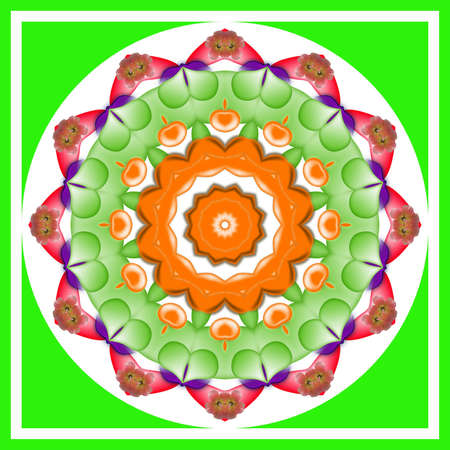 Decorative ornamental mandala in a brighy colors. The Author - Peshkareva Irinaの写真素材