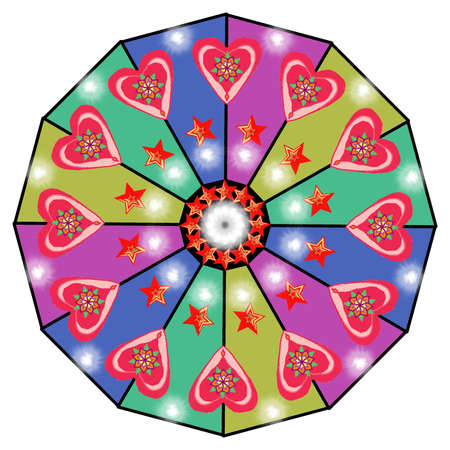 Decorative mandala with a hearts The Author - Peshkareva Irinaの写真素材