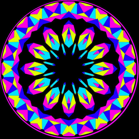 Decorative mandala-flower in a bright colorsの写真素材
