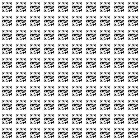 Seamless pattern with a QR code I love You in a black and white colors. The Author - Peshkareva Irinaの写真素材