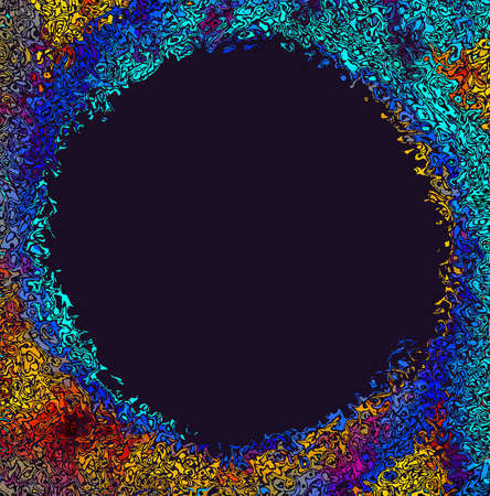 Decorative frame with a fractal chaotic texture. The Author - Peshkareva Irinaの写真素材