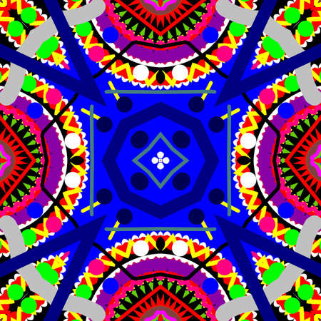 The Author - Peshkareva Irina decorative ornamental pattern in a bright colors.の写真素材