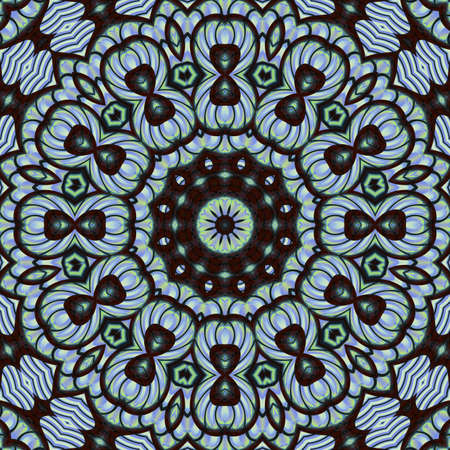 Abstract decorative mandala with 3d effect in a bright colors. The Author - Peshkareva Irinaの写真素材