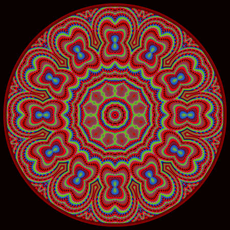 Ornamental decorative Berta's mandala with 3d effect in a bright colors. The Author - Peshkareva Irinaの写真素材