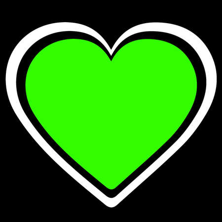 Decorative silhouette of the heart in a green colors. The Author - Peshkareva Irinaの写真素材