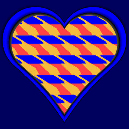 Decorative silhouette of the ornamental heart with pattern. The Author - Peshkareva Irinaの写真素材