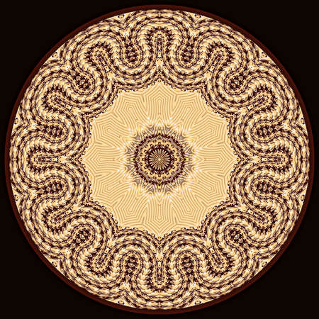 Decorative ornamental mandala with 3d effects in a brown colorsThe Author - Peshkareva Irinaの写真素材