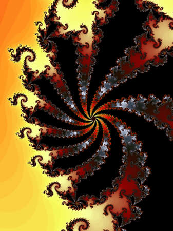 Decorative fractal spiral in a bright colors. The Author - Peshkareva Irinaの写真素材